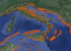 Sorgenti sismogenetiche sul territorio italiano – Fonte DISS(Database of Individual Seismogenic Sources)–INGV