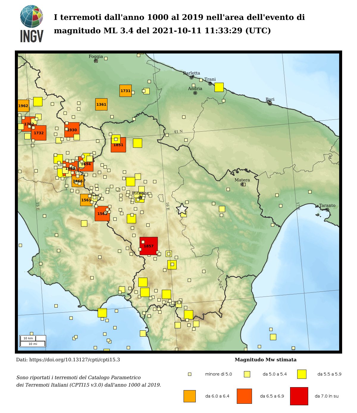 storico terremoti basilicata
