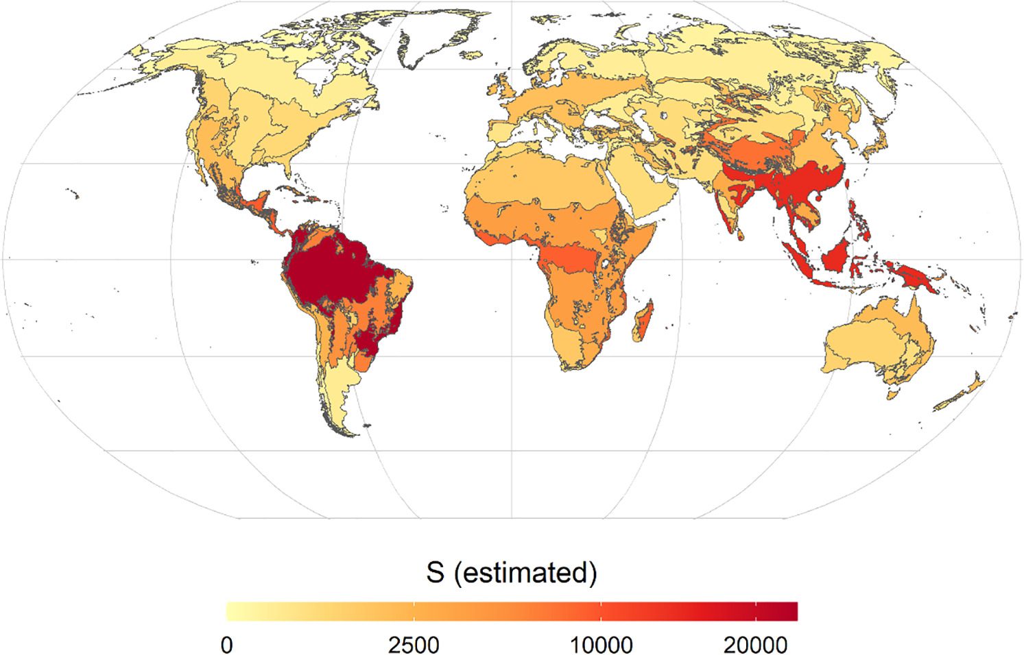 distribuzione specie arboree sulla terra
