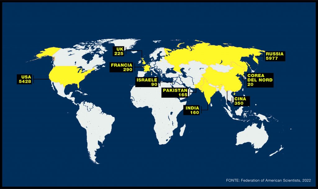 mappa armi Nucleari