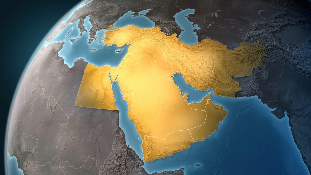 Mappa Medio Oriente