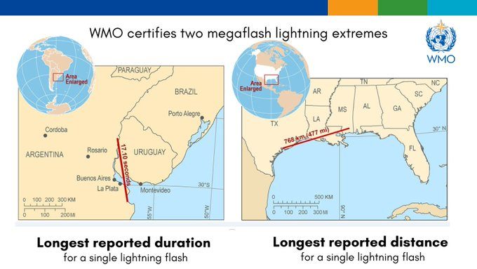 record fulmini mappa wmo