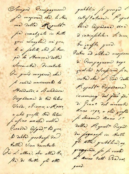 Verbale del Parlamento cispadano, 7 gennaio 1797