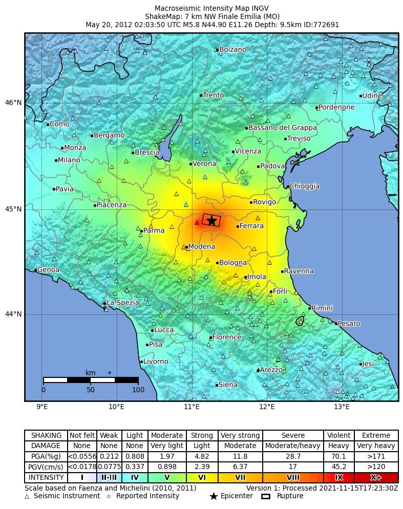 intensità sisma emilia 20 maggio