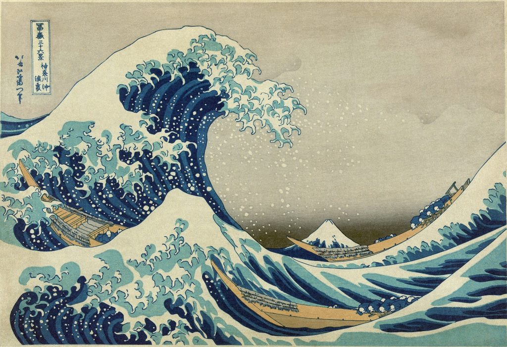 La grande onda di Kanagawa di Hokusai