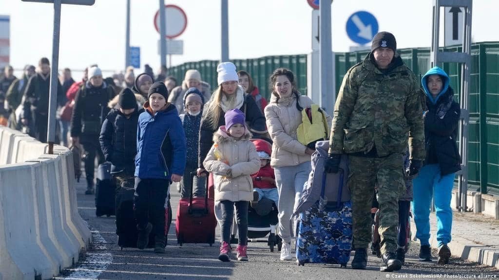 Profughi ucraini al confine polacco (credit: Mvs.gov.ua)